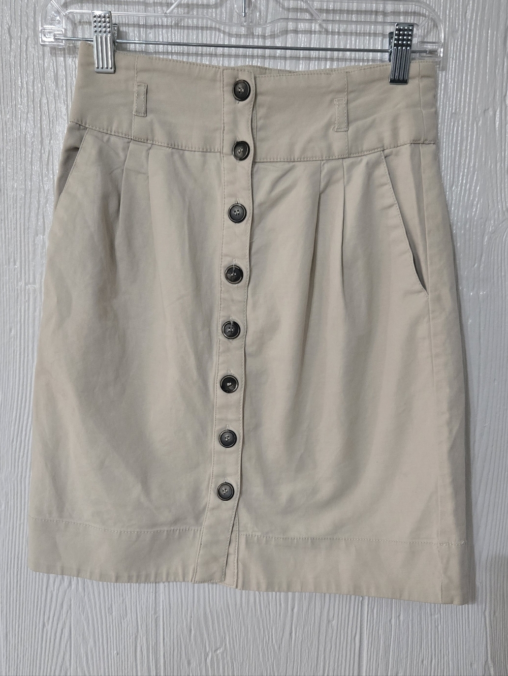 zara women mini skirt Light Brown Button Down Size Small